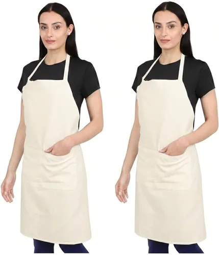Vista 10 de Kitchen Apron Cotton Waterdrop Resistant with adjustable Aprons for Women with Pockets 9 Color option Cooking