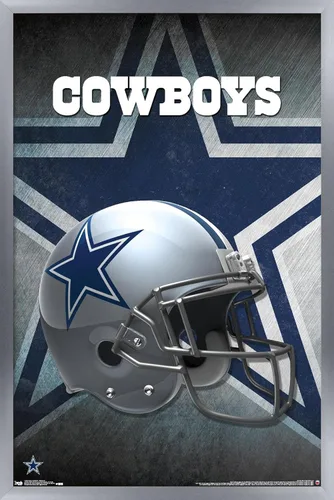 Vista 11 de Trends International NFL Dallas Cowboys - Póster de pared con casco 16, 14.725 x 22.375 pulgadas, versión enmarcada de madera de granero