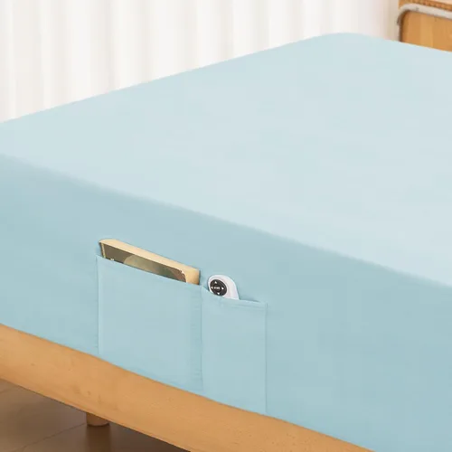 Vista 16 de Sábana bajera ajustable individual solamente – Microfibra premium 1800 súper suave y acogedora, resistente a arrugas, decoloración y encogimiento