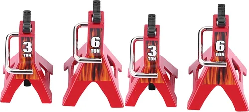 Vista 6 de Soporte de gato de simulación de metal de 6 toneladas y 3 toneladas para D90 Axial Wraith SCX10 1/10 RC Crawler Car