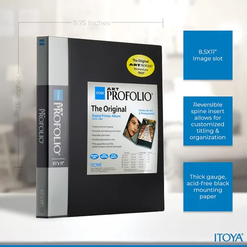 Vista 2 de Itoya Archival Art Profolio - Libro de presentación de 60 páginas de bolsillo de 8.5 x 11 pulgadas, 120 vistas)