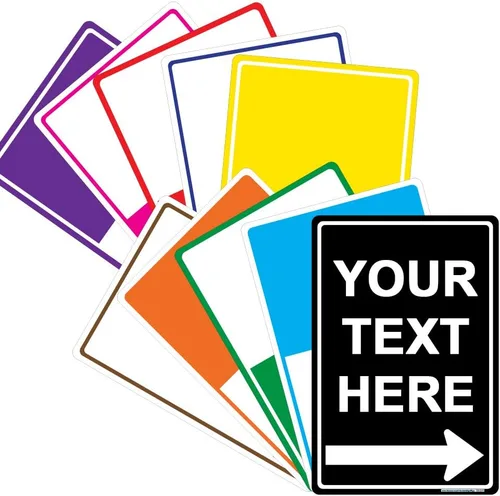 Vista 11 de Letrero de metal rectangular vertical personalizable (1/2 blanco), 10 x 14 pulgadas, lámina 3M. Aluminio libre de óxido 040, agujeros incluidos