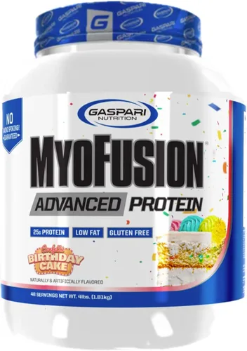 Vista 14 de Gaspari Nutrition Myofusion Advanced Protein, mezcla de proteínas con proteína de suero de leche, proteína de caseína y proteína aislada, baja