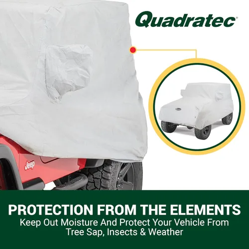 Vista 2 de Quadratec Softbond - Funda para automóvil de 3 capas, compatible con Jeep CJ, Wrangler TJ y YJ 1976-2006, cubierta para Jeep Wrangler de 2 puertas