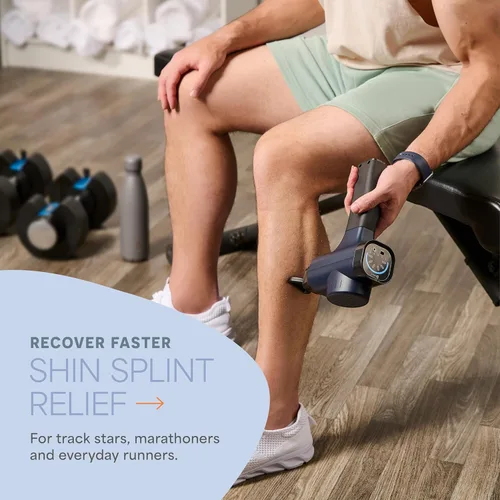 Vista 4 de LifePro Sonic Massage Gun Deep Tissue – Quiet Handheld Percussion Massager for Athletes, Pain Relief & Recovery – 8 Heads, 5 Speeds, Long Battery