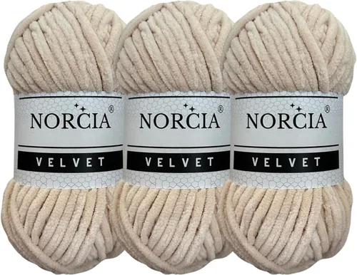 Vista 77 de Hilo de Terciopelo Suave Chenille para Ganchillo Super Voluminoso (100g-3.50oz) (68m-74.3 yds) Hilo para Manta de Bebé para Tejer Amigurumi Hilo