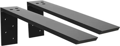 Soporte de Encimera Paquete de 2 Resistente Granito Oculto Delantero L Soporte de Estante 10" x 6" x 2 1/2" Ménsulas de Metal para Encimeras de