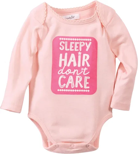 Mud Pie Baby Boutique Sleepy Hair Girl Crawler, rosa, 0-6 meses, Rosado