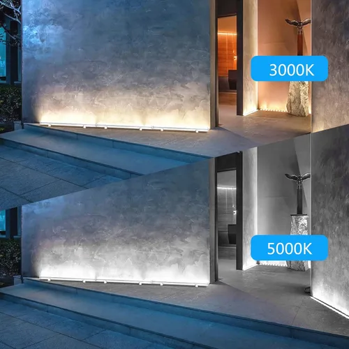 Vista 5 de Luces de Arandela de Pared Wrasse 36W Iluminación de Señal al Aire Libre Impermeable 5000K Enchufe de 38.9 Pulgadas Luz de Lavado de Pared Exterior