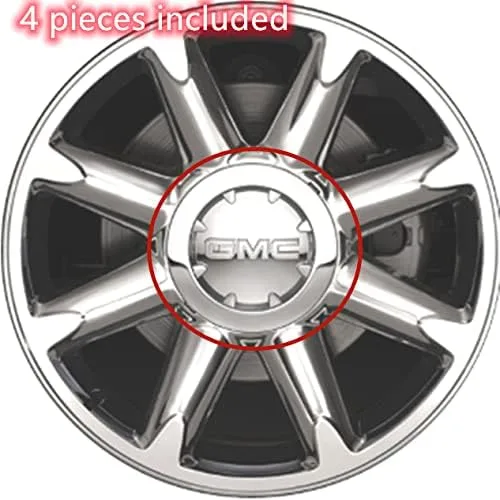 Vista 2 de 4 piezas de tapas centrales de ruedas cromadas Compatibles con GMC Sierra 1500, Yukon Denali 2007-2014 #9598046