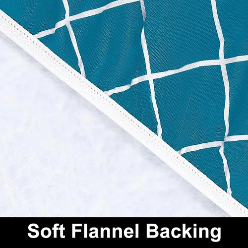 Vista 279 de Mantel rectangular, manteles de plástico elásticos ajustables con parte trasera de franela para mesas de 4 pies, manteles de vinilo impermeables