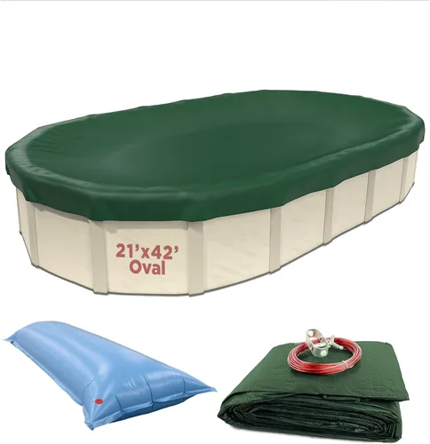 Vista 17 de Buffalo Blizzard Ripstopper - Funda de invierno verde para piscinas redondas sobre el suelo de 12 pies La superposición de 4 pies permite una