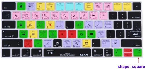 Vista 8 de XSKN Steinberg Cubase Shortcut - Funda de silicona para teclado mágico de Apple A1644 MLA22LL/A, MLA22B/A (lanzado desde 2015)