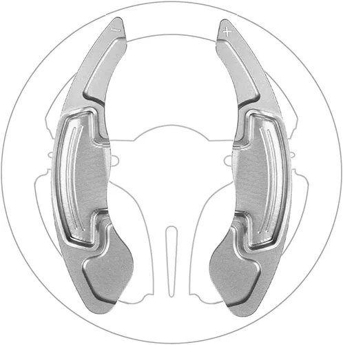 Vista 7 de Great-luck Juego de 2 extensiones de aluminio para palanca de cambios de volante (negro) para Honda Civic/Civic Hatchback