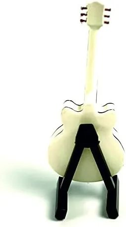 Vista 2 de ALANO Guitarra Eléctrica Adornos Instrumento Musical Mini Guitarra con Soporte (3.9 in)