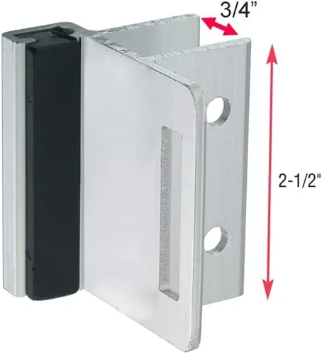 Vista 2 de Harris Hardware TP5124-B - Cerradura de puerta de entrada y cierre extruido de aluminio con acabado brillante para puerta de 3/4 pulgadas y pilastra