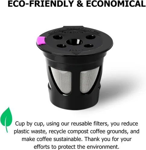 Vista 7 de Tazas K reutilizables para Keurig, cápsulas de café recargables con 5 agujeros, compatibles con Keurig K Supreme, K Slim, K-Duo Gen2, K-Brew Chill