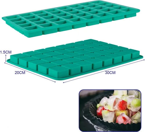 Vista 2 de Moldes de silicona para caramelo de caramelo, paquete de 2 moldes cuadrados de caramelo duro de 40 cavidades para trufas de chocolate, trufas
