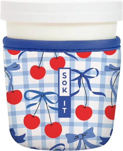 Vista 97 de Sok It IceCreamSok Cubierta de Neopreno Aislante (Floral Abstracto, Pintas de Helado Rectas)